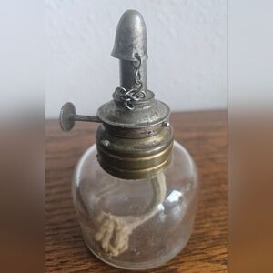 Mini No.2 Arrow Clear Glass Whale Oil/Alcohol Lamp